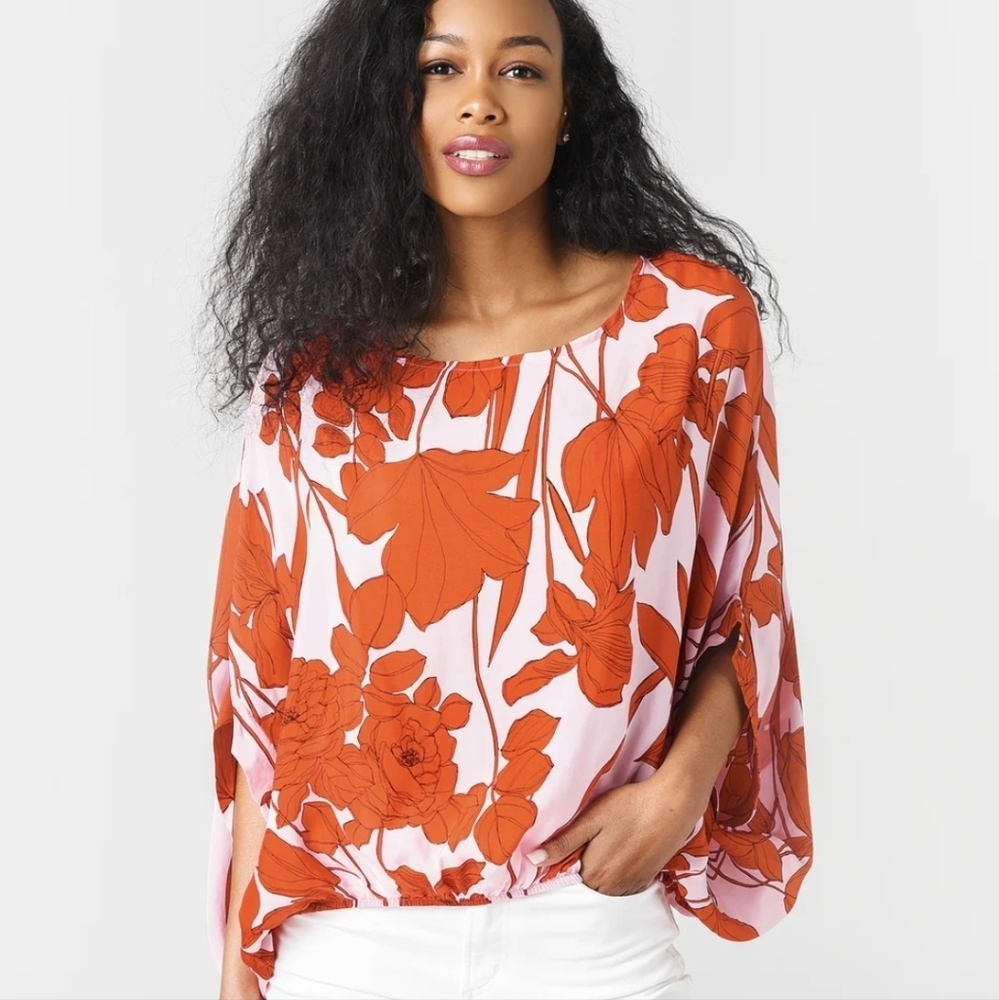 Stark x floral Printed blouse Top medium